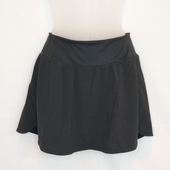 Zella Black Ruffled Mini Skort XS Athletic Tennis Golf Activewear Skirt Stretch - Picture 1 of 10